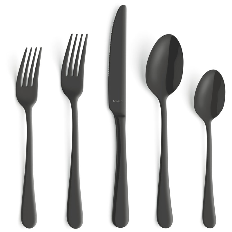 Winston Porter Boru Stainless Steel Flatware Set of 20 & Reviews